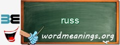WordMeaning blackboard for russ